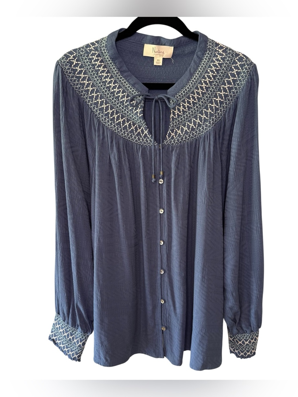 Nuture By Westbound Embroidered Long Sleeve Top